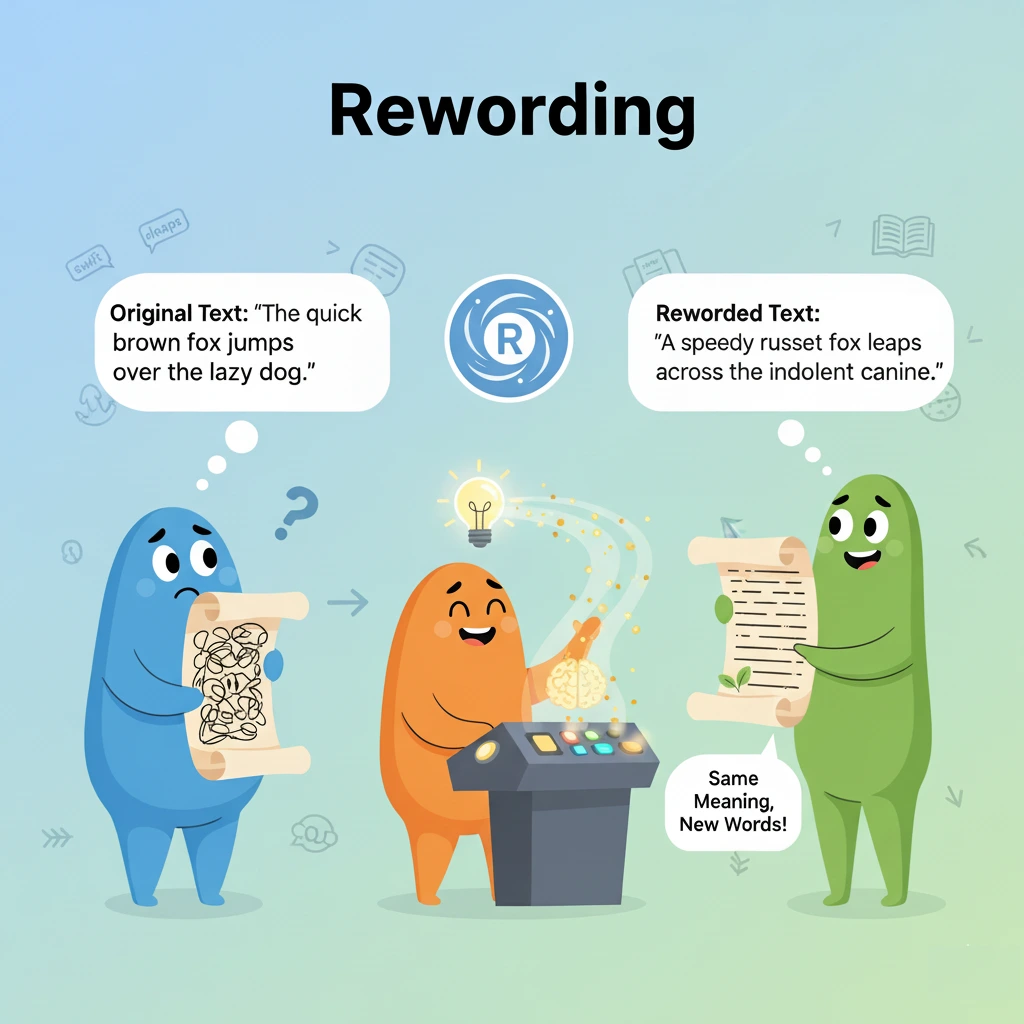 An example showing how to rephrase a sentence